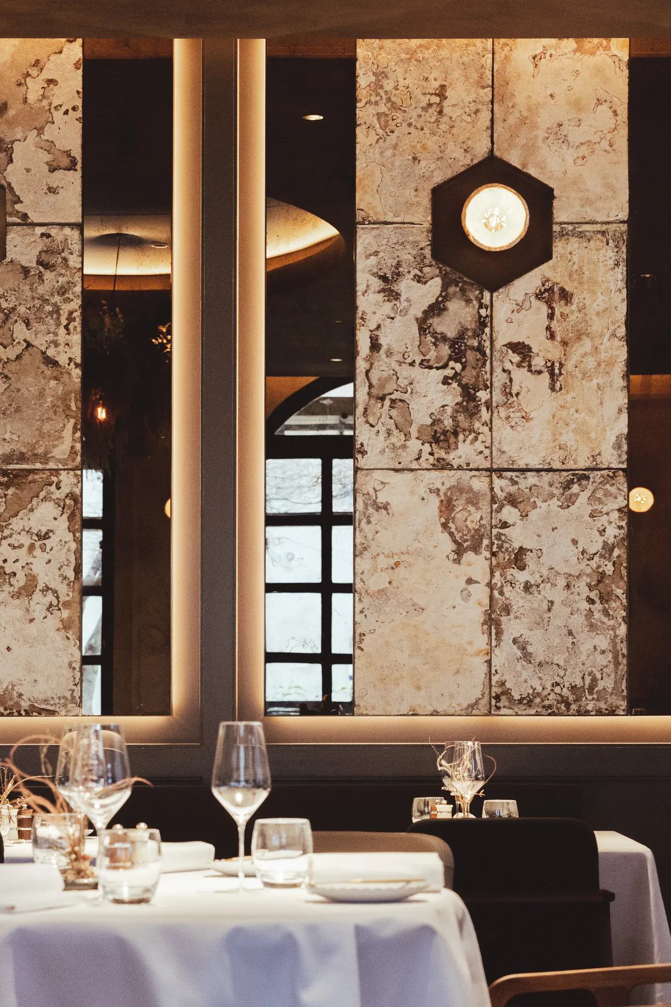 The Ledbury restaurant designed by These white walls interior design studio in London.