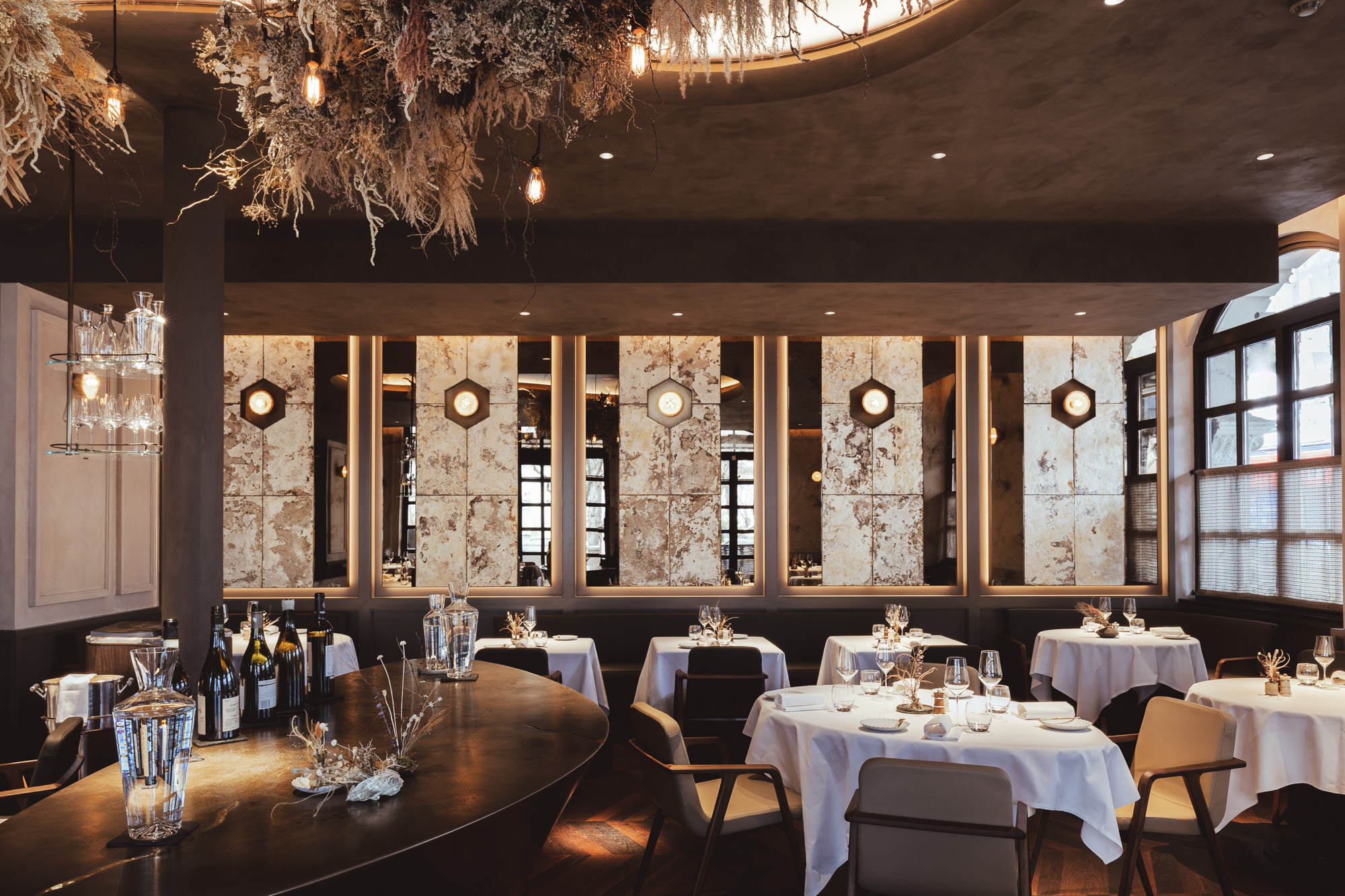 The Ledbury restaurant designed by These white walls interior design studio in London.