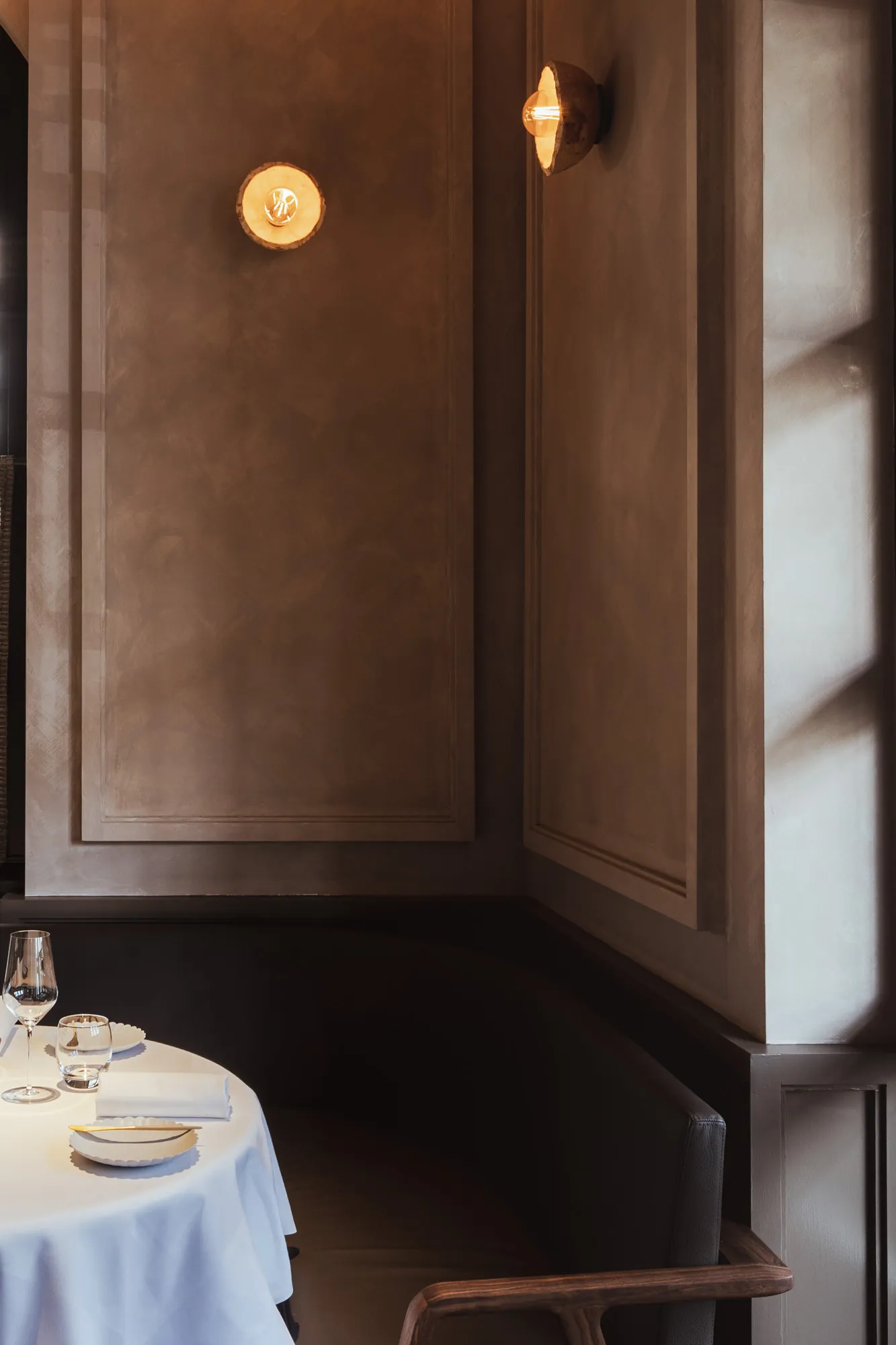 The Ledbury restaurant designed by These white walls interior design studio in London.
