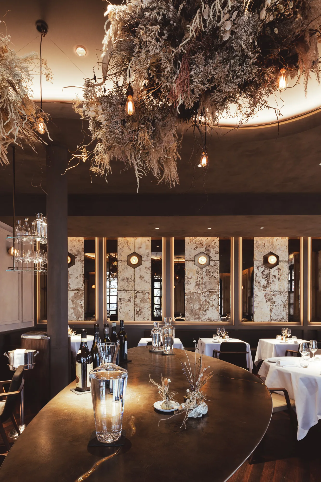 The Ledbury restaurant designed by These white walls interior design studio in London.