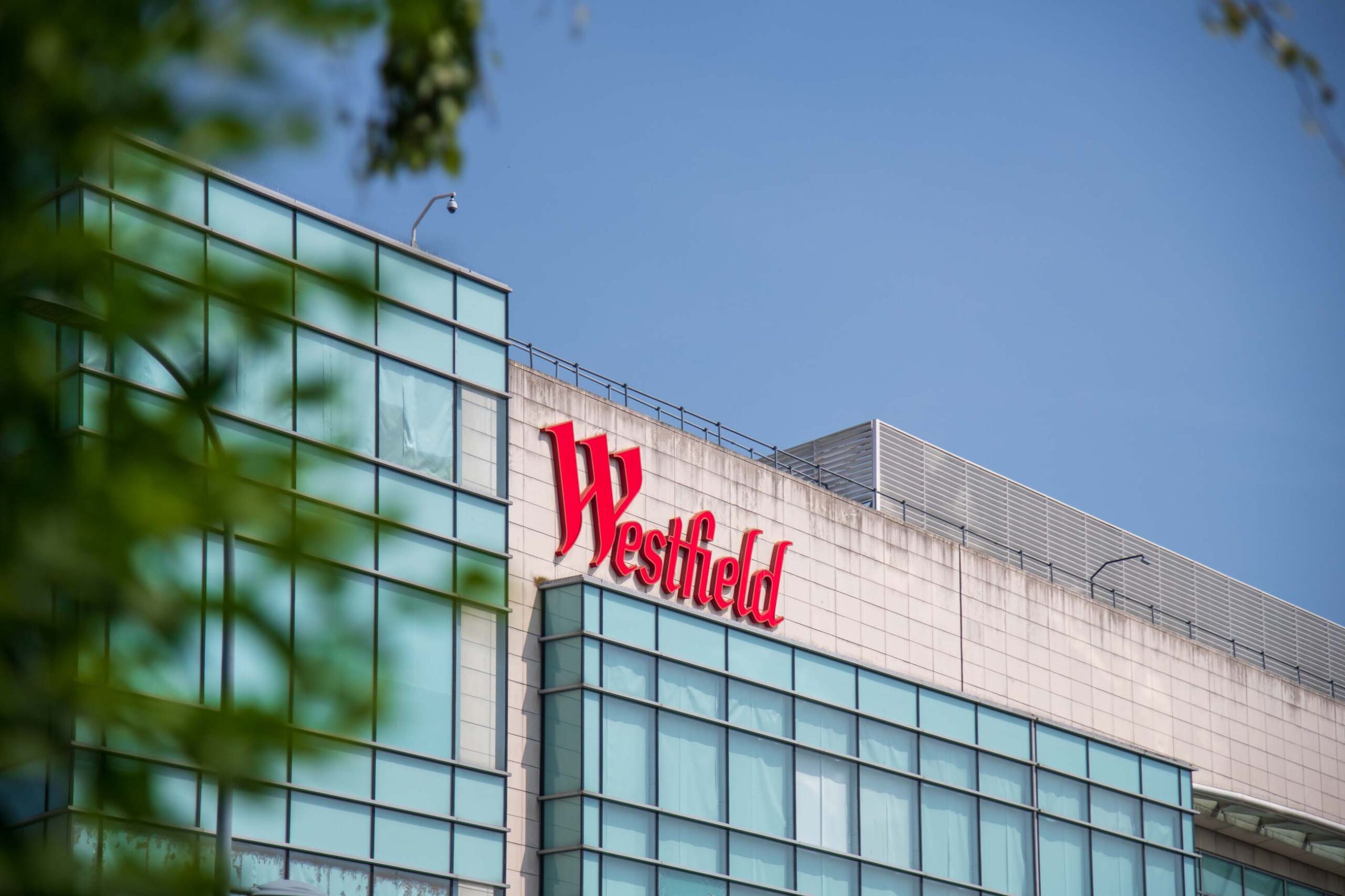 Westfield London circled with greenery